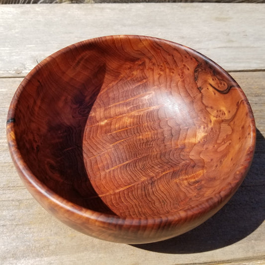 Redwood Burl Bowl Hand Turned 5 Inch Handmade Salad USA Made California #244