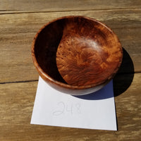 Wood Salad Bowl Redwood Bowl Handmade 5 Inch Beautiful Character #248 Unique