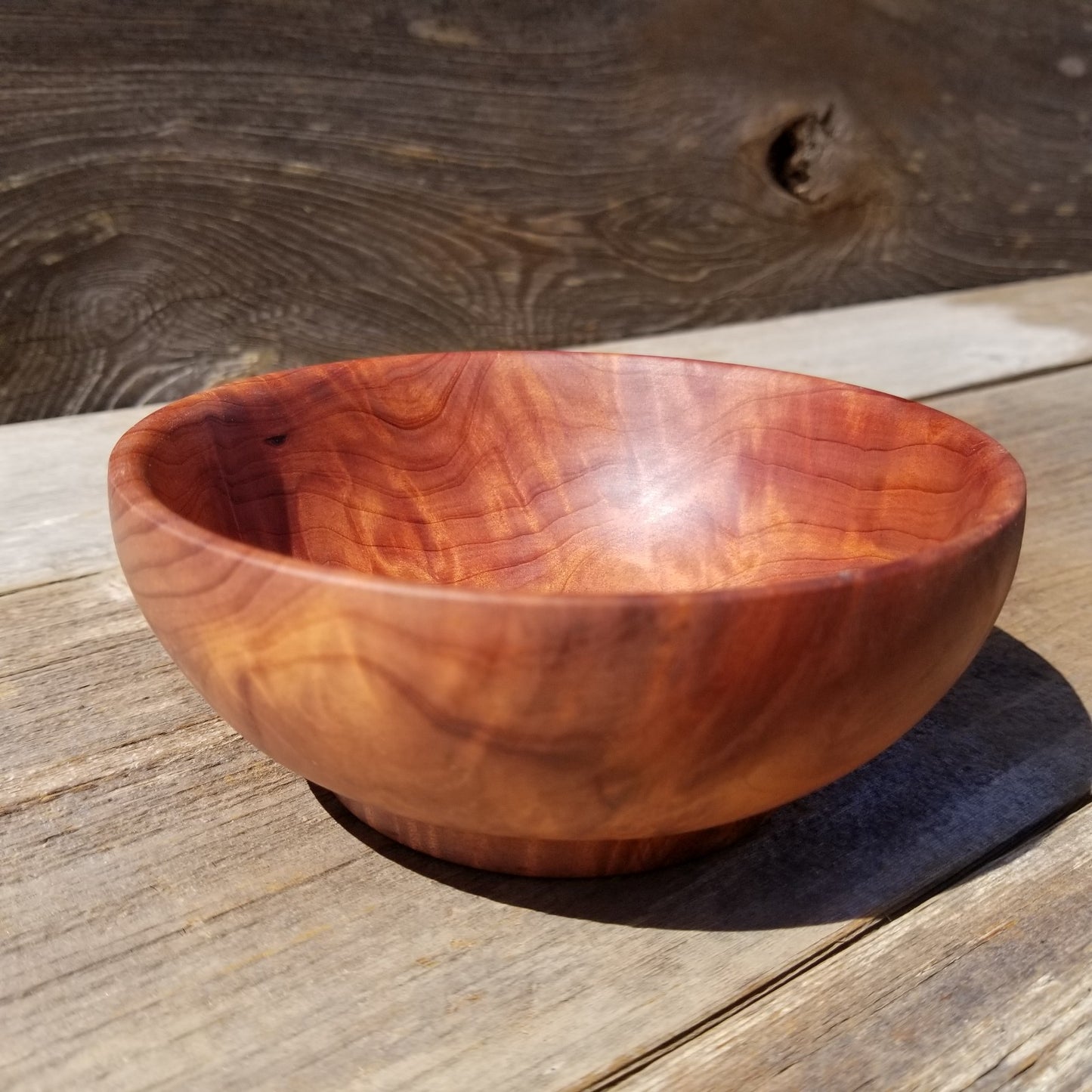 California Redwood Bowl Handmade 5 Inch Burl Wood Art #249