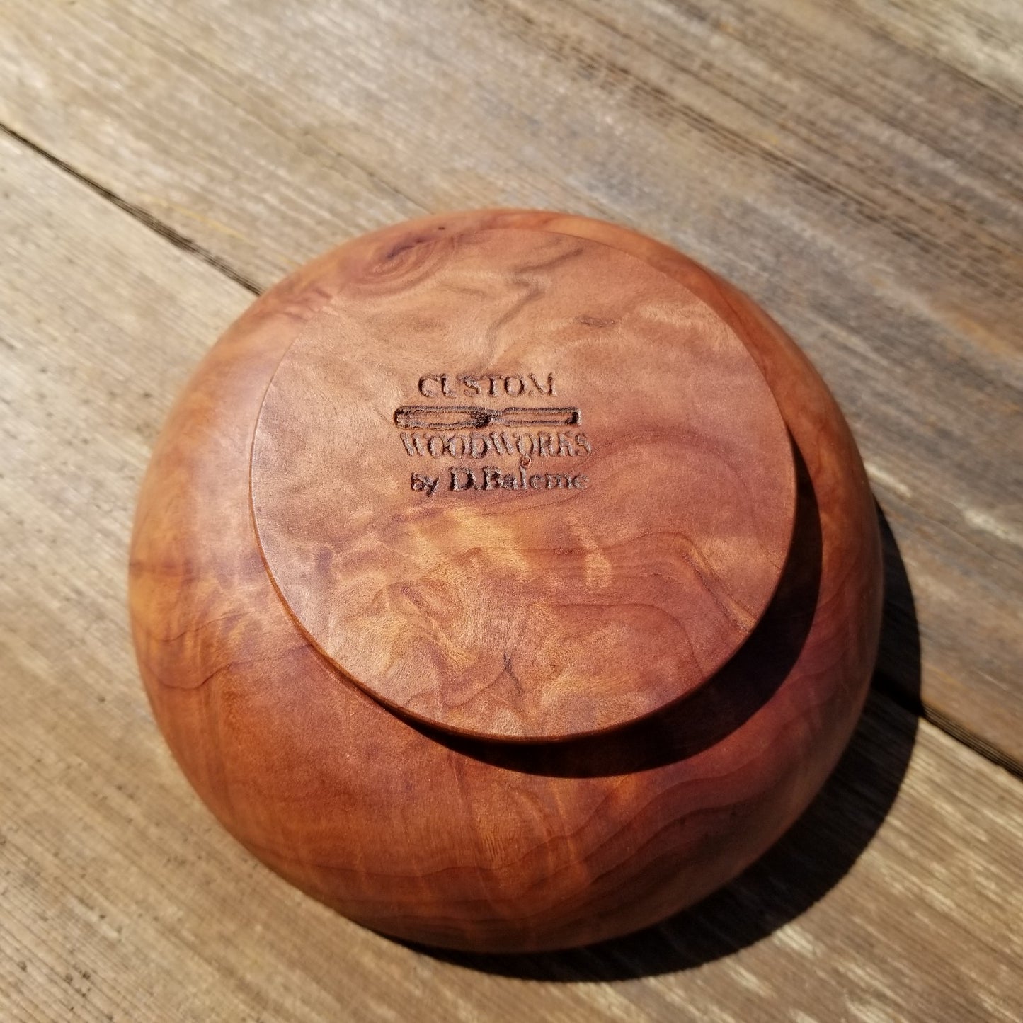 California Redwood Bowl Handmade 5 Inch Burl Wood Art #249