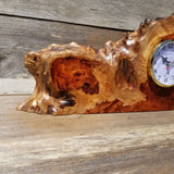Wood Shelf Clock California Redwood Burl 2 Tone#151