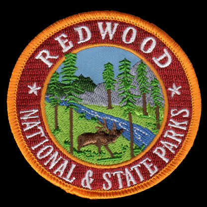 Redwood National and State Park Iron On Patch Souvenir Badge Emblem Applique Accessory