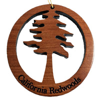 Redwood Tree Wood Christmas Ornament California Redwoods Handmade Wood Ornament