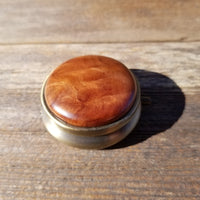 Redwood Pill Box 3 Sections California Burl Souvenir Memento #200