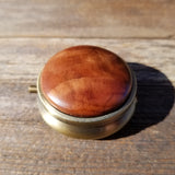Redwood Pill Box 3 Sections California Burl Souvenir Memento #200