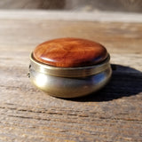 Redwood Pill Box 3 Sections California Burl Souvenir Memento #200