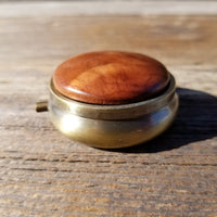 Redwood Pill Box 3 Sections California Burl Souvenir Memento #200