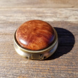Redwood Pill Box 3 Sections Handmade Top California Burl #201