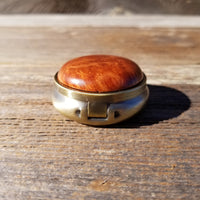 Handmade Pill Box 3 Sections Redwood Top California Burl #202