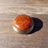 Handmade Pill Box 3 Sections Redwood Top California Burl #202