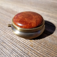 California Redwood Pill Box 3 Sections Handmade Top #211