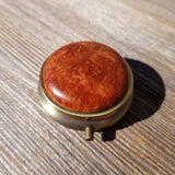 California Redwood Pill Box 3 Sections Handmade Top #211