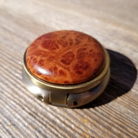 California Redwood Pill Box 3 Sections Handmade Top #211