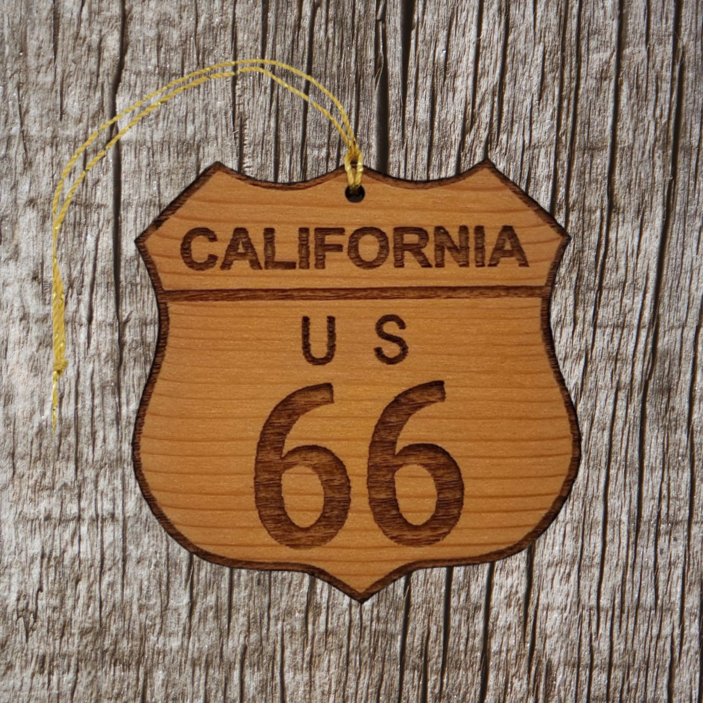 Route 66 Ornament - California Christmas - Road Sign Made in USA Souvenir - 15024