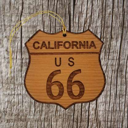 Route 66 Ornament - California Christmas - Road Sign Made in USA Souvenir - 15024