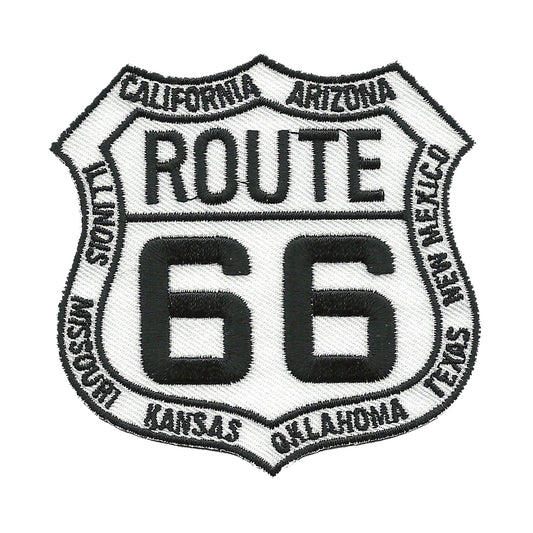 Route 66 With all Route State Names Iron On Patch Souvenir Emblem Badge Applique Accessory