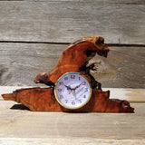 Wood Desk Clock Handmade California Redwood Burl Table Shelf Birthday Gift Wedding Gift Engagement Gift Housewarming Gift #181