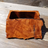 Wood Jewelry Box Redwood Tree Engraved Rustic Handmade Curly Wood #196 Gift for Men Gift for Women Anniversary Gift Housewarming Home Decor