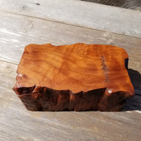 Wood Jewelry Box Redwood Tree Engraved Rustic Handmade Curly Wood #196 Gift for Men Gift for Women Anniversary Gift Housewarming Home Decor