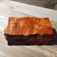 Wood Jewelry Box Redwood Tree Engraved Rustic Handmade Curly Wood #196 Gift for Men Gift for Women Anniversary Gift Housewarming Home Decor