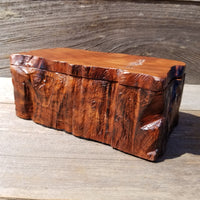 Wood Jewelry Box Redwood Tree Engraved Rustic Handmade Curly Wood #196 Gift for Men Gift for Women Anniversary Gift Housewarming Home Decor