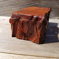 Wood Jewelry Box Redwood Tree Engraved Rustic Handmade Curly Wood #196 Gift for Men Gift for Women Anniversary Gift Housewarming Home Decor