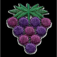 Grapes Bunch Iron On Patch – Cluster of Grapes – 1.5″ Craft Patch - California Grapes
