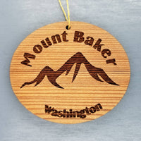Mount Baker Ornament Handmade Wood Ornament Washington Souvenir Mountains WA Ski