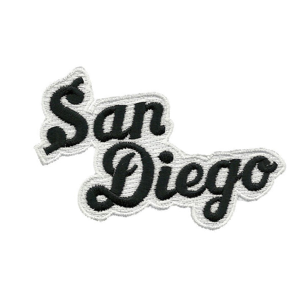 San Diego Patch - Script Black and White - California