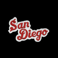 San Diego Patch - Script Red and White - California