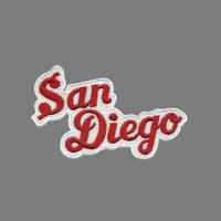 San Diego Patch - Script Red and White - California