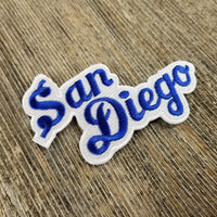San Diego Patch - Script Blue and White - California