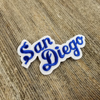 San Diego Patch - Script Blue and White - California