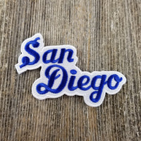 San Diego Patch - Script Blue and White - California