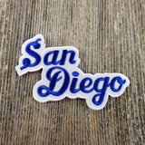 San Diego Patch - Script Blue and White - California