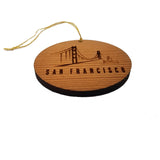 San Francisco California - Golden Gate Bridge - Tugboat Christmas Ornament - Handmade in the USA