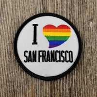 San Francisco Iron On Patch - I Love SF - California Souvenir
