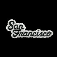 San Francisco Patch - Script Cursive Font - Black and White