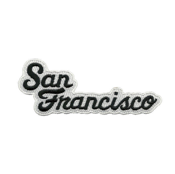 San Francisco Patch - Script Cursive Font - Black and White