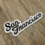 San Francisco Patch - Script Cursive Font - Black and White