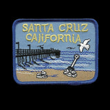 Santa Cruz Pier California Iron On Patch - Rectangle