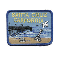 Santa Cruz Pier California Iron On Patch - Rectangle
