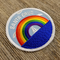 Santa Cruz Patch - Rainbow and Sailboat - California Souvenir