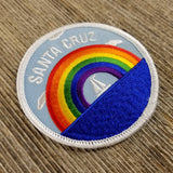 Santa Cruz Patch - Rainbow and Sailboat - California Souvenir