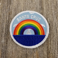 Santa Cruz Patch - Rainbow and Sailboat - California Souvenir