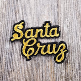 Santa Cruz Patch - Script Black and Gold - California