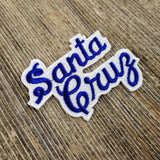 Santa Cruz Patch - Script Blue and White - California