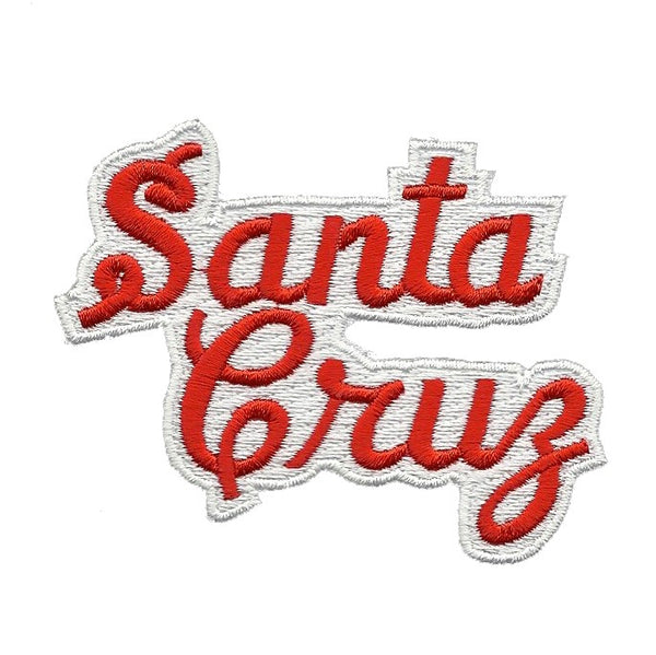 Santa Cruz Patch - Script Red and White - California