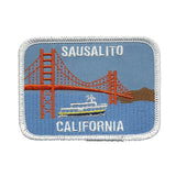 Sausalito California Iron On Patch - Golden Gate Bridge - Ferry
