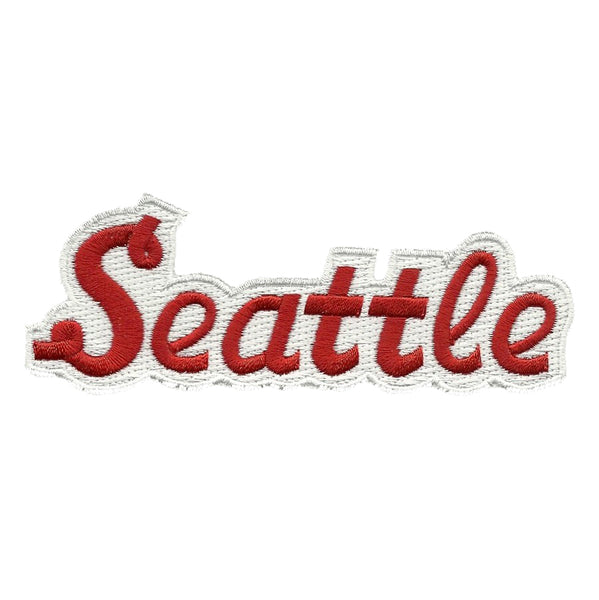 Seattle Patch - Script Red and White - Washington Souvenir